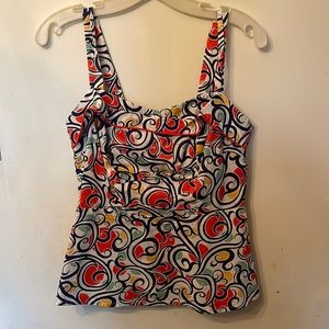 CAbi Peplum Tank Top with Adjustable Straps